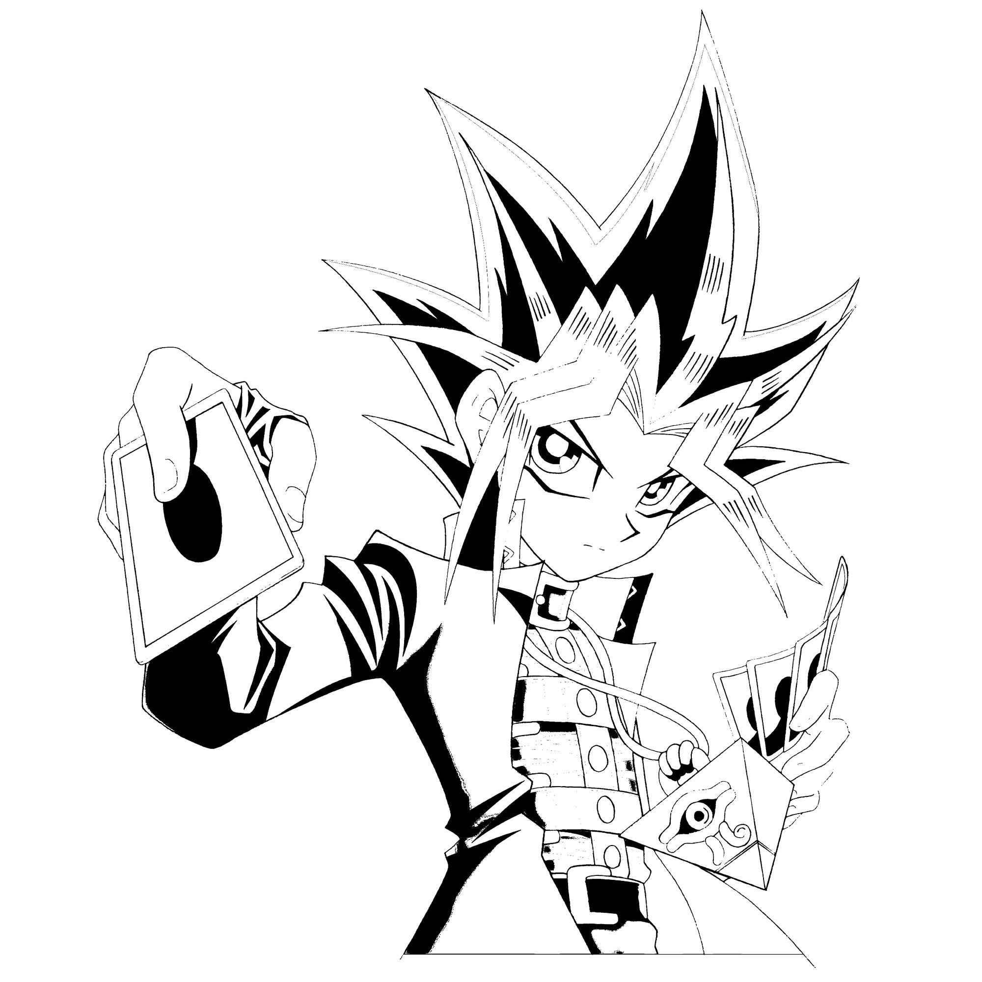 Yu-Gi-Oh! Yami Yugi Felpa con Cappuccio Stampa Grafica  