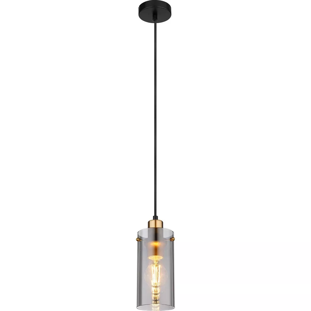 mutoni – Hängeleuchte Fanni Metall matt 1xE27, One Size, Schwarz