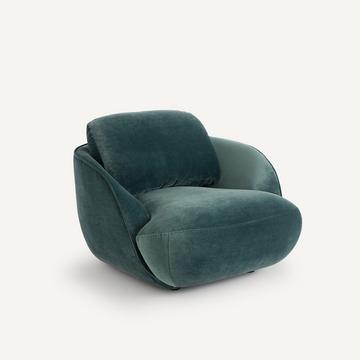 Fauteuil boule XL tissu velours