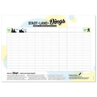 trendform Papiertischset STADT-LAND-DINGS 50er Set  