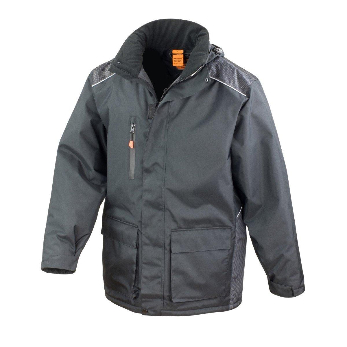 Image of Workguard Vostex Arbeitsjacke Mantel, Wasserfest, Winddicht Herren Schwarz 4XL