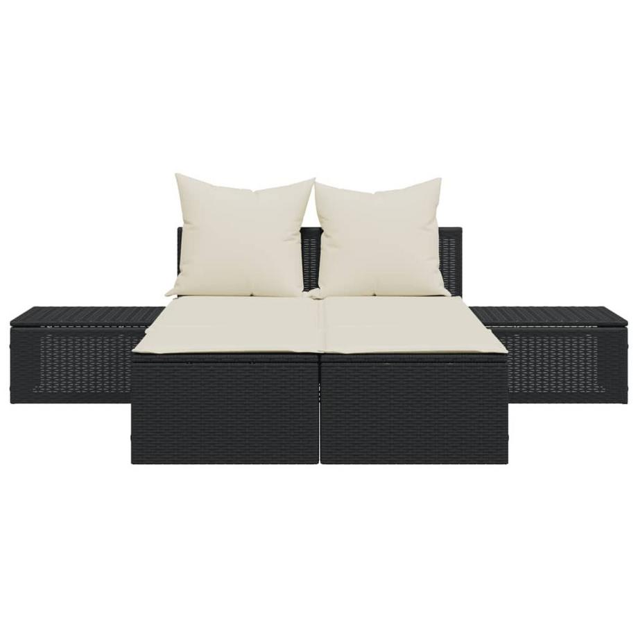 VidaXL Chaise longue double rotin synthétique  