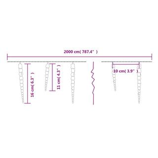 VidaXL Eiszapfen lichterkette  