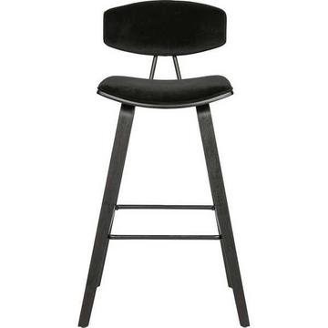 Tabouret de bar Senn Velours noir