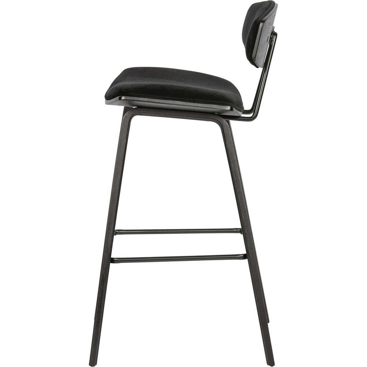 mutoni Tabouret de bar Senn Velvet noir  