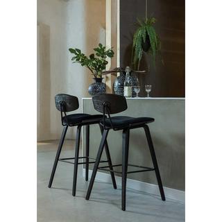 mutoni Tabouret de bar Senn Velvet noir  