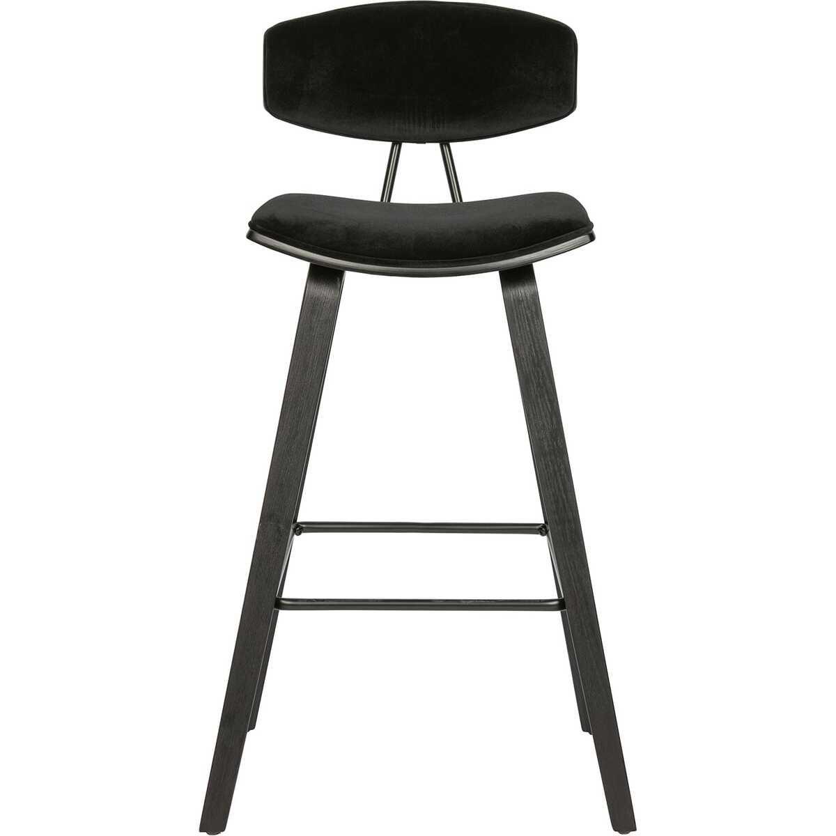 mutoni Tabouret de bar Senn Velvet noir  