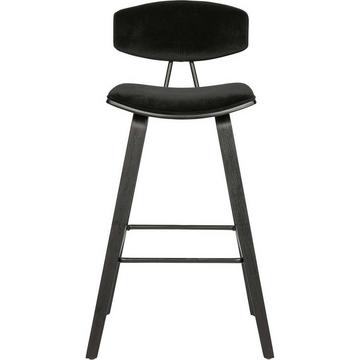 Tabouret de bar Senn Velvet noir