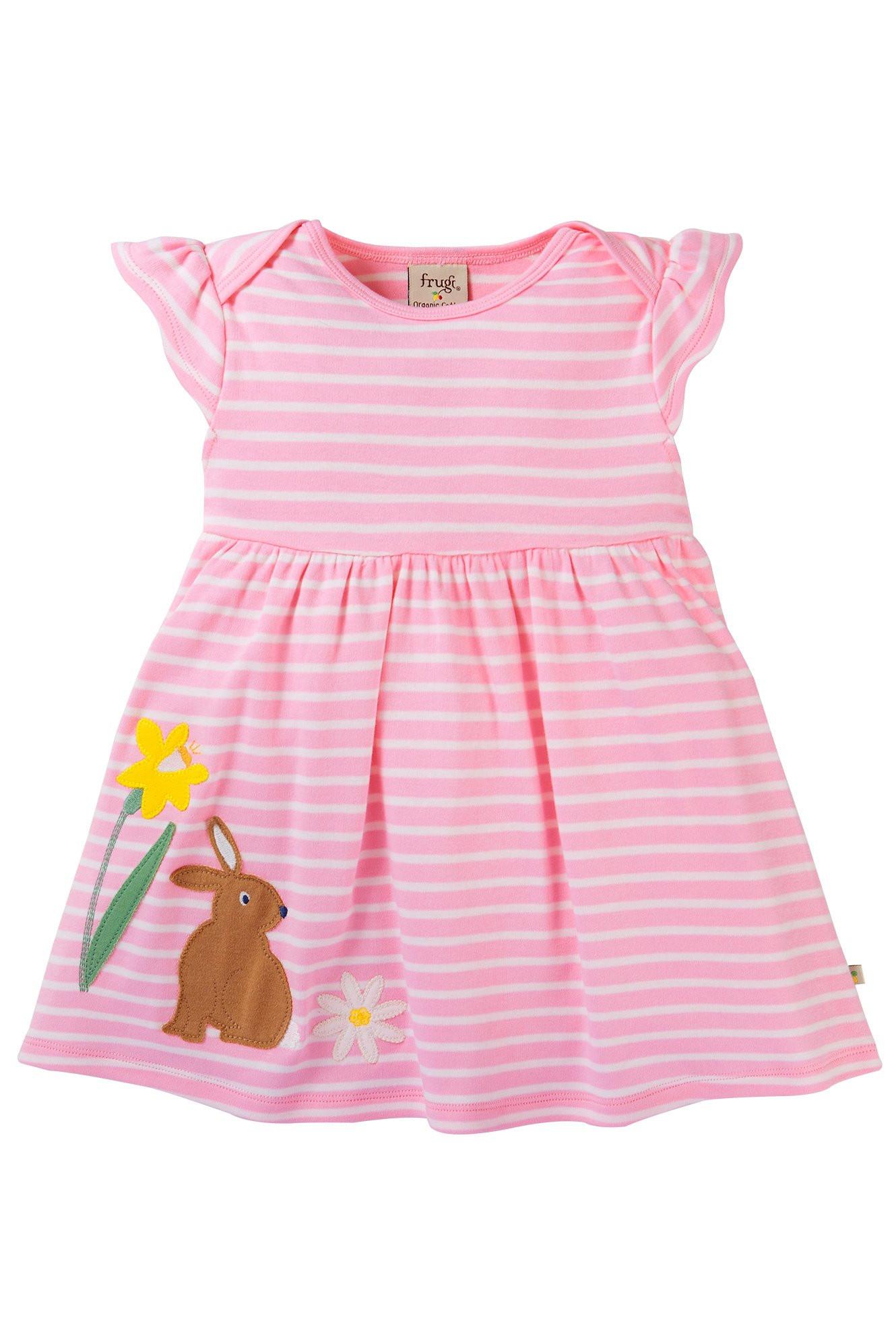 Image of Kleinkinder Kleid Kaninchen Mädchen Rosa 92/98