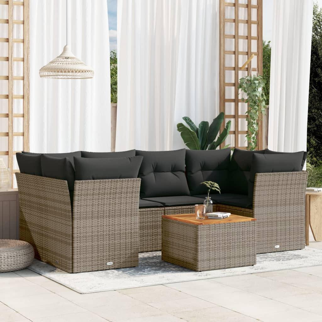 VidaXL set divano da giardino Polirattan  