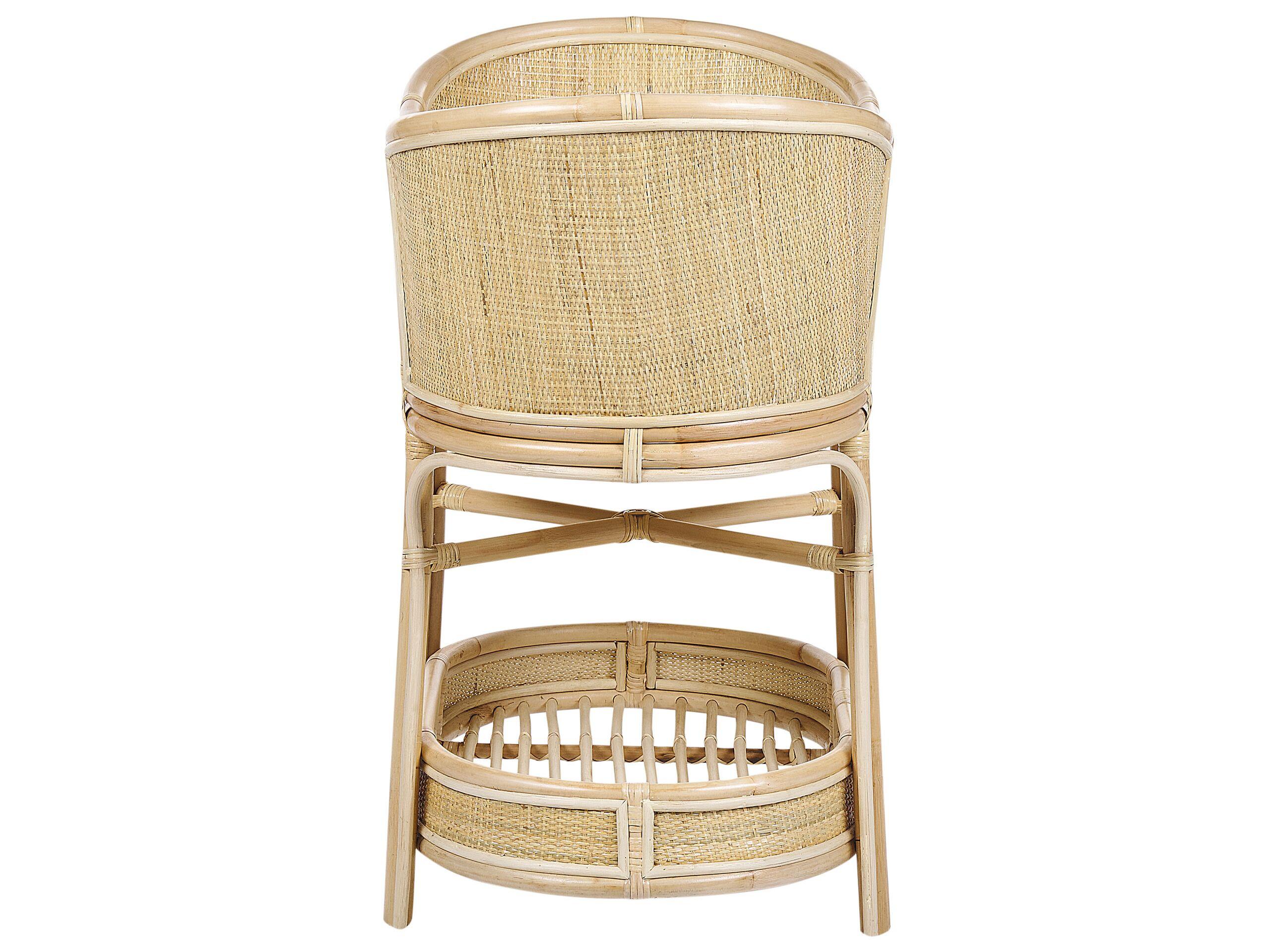 Beliani Stubenbett aus Rattan Boho LAGRASSE  