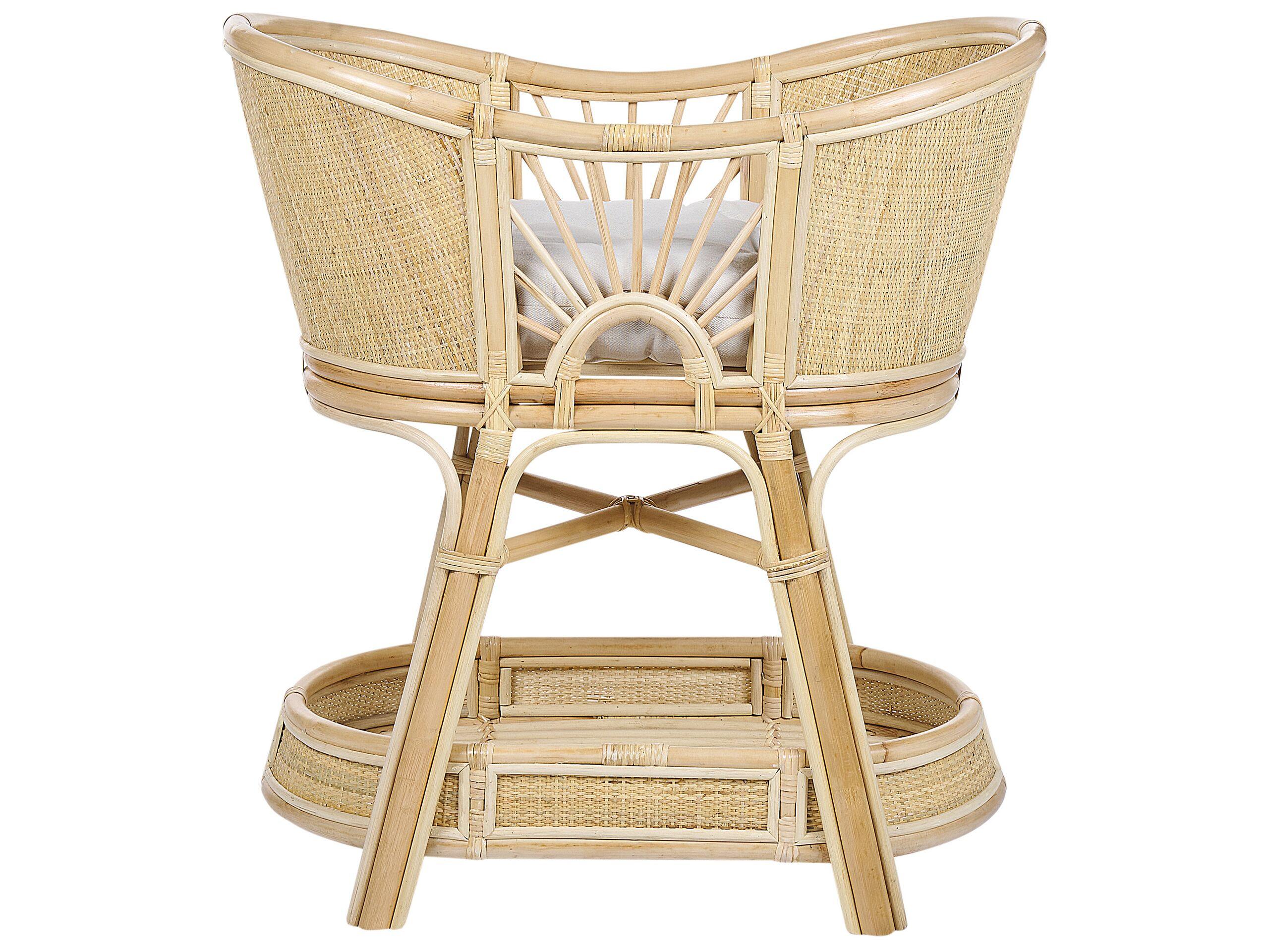 Beliani Stubenbett aus Rattan Boho LAGRASSE  