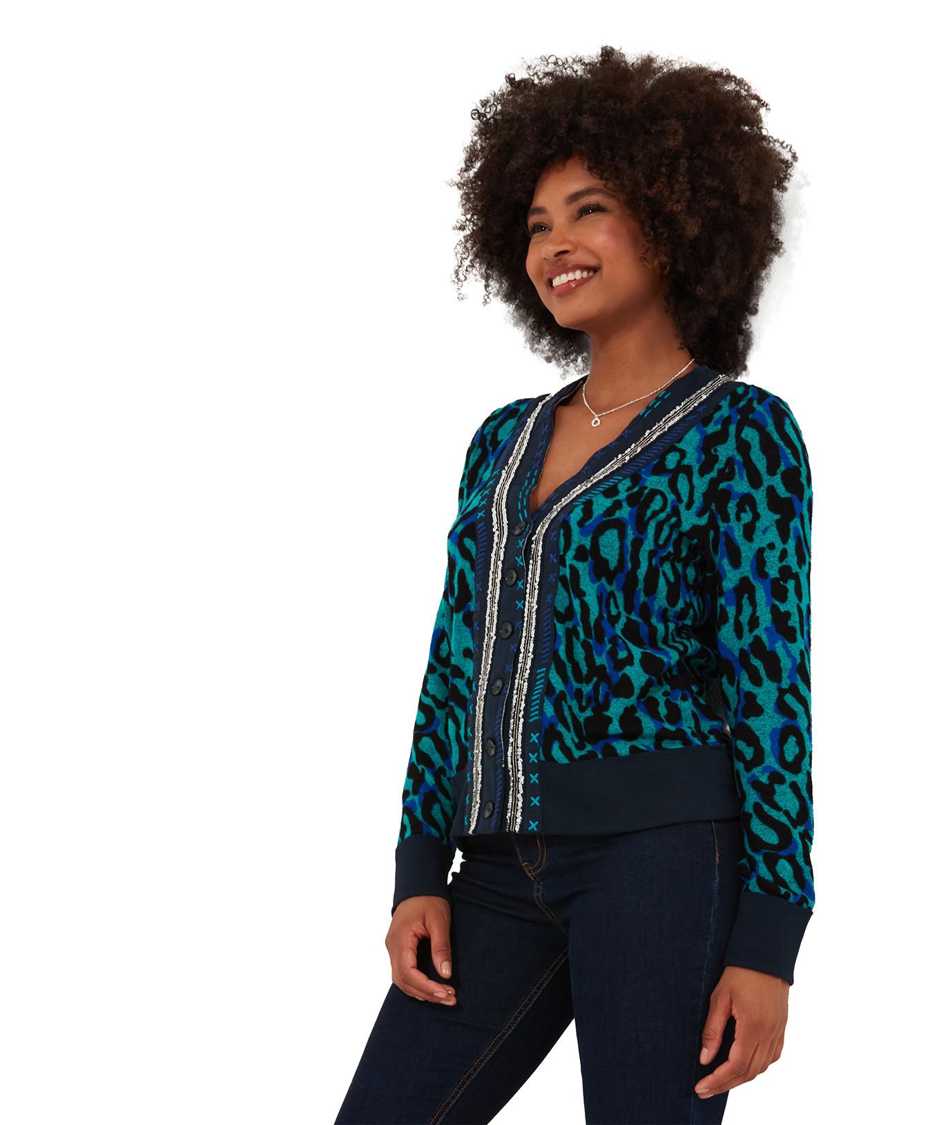 Joe Browns  Jersey-Strickjacke mit Tiermotiv 