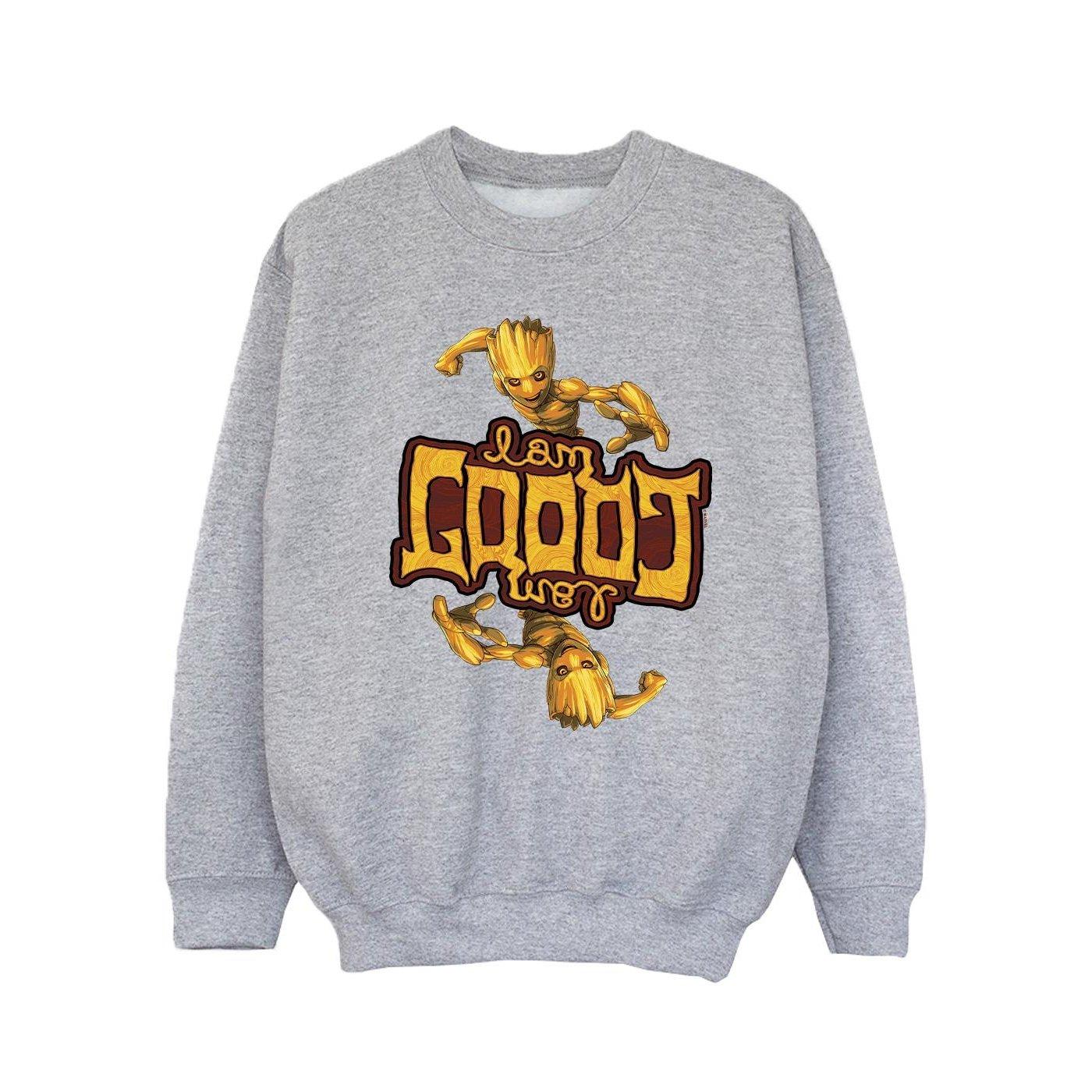 Image of Guardians Of The Galaxy Groot Inverted Grain Sweatshirt Unisex Grau 104