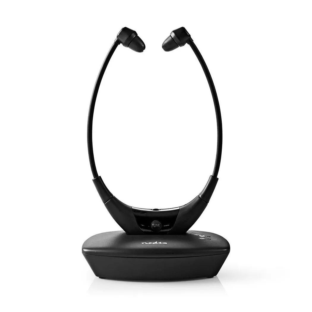 Nedis Wireless TV Headphones | RF, frequency 868 Mhz | In-Ear | Maximum battery play time: 4.5 hrs | 35 m | Digital Audio | Charging dock | Balance con