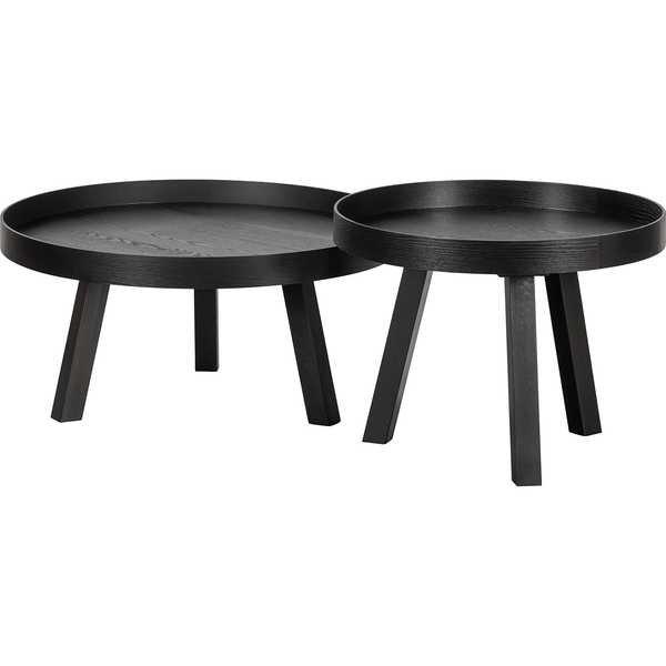 mutoni Table d'appoint Beira noir 60x60  