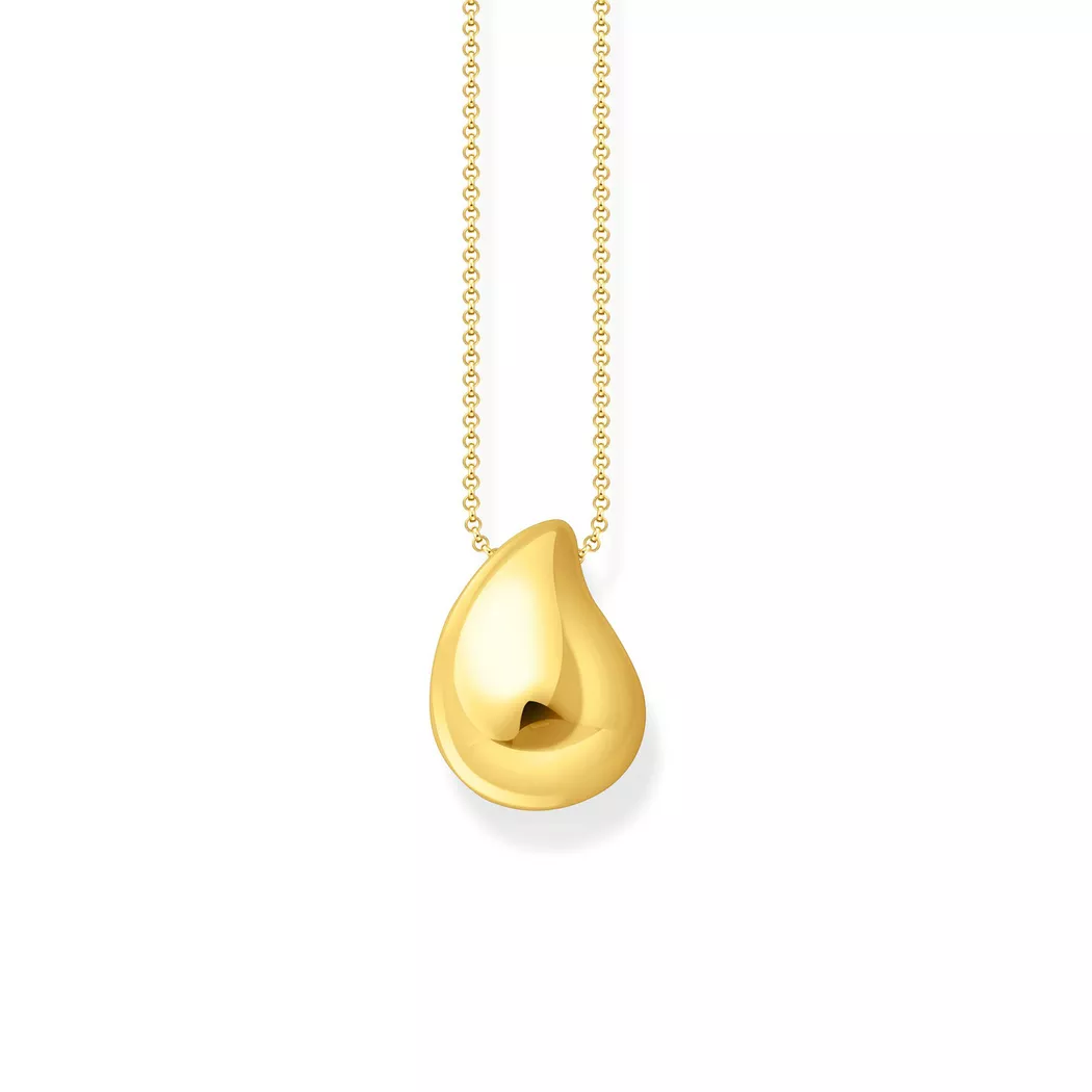THOMAS SABO Gold Plated Organic Drop Pendant Necklace KE2281-413-39-L50V