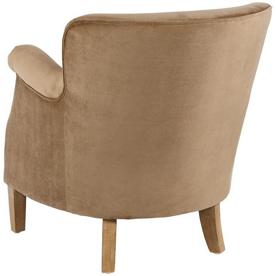 Blanc d'Ivoire Fauteuil Claude velours cannelle  
