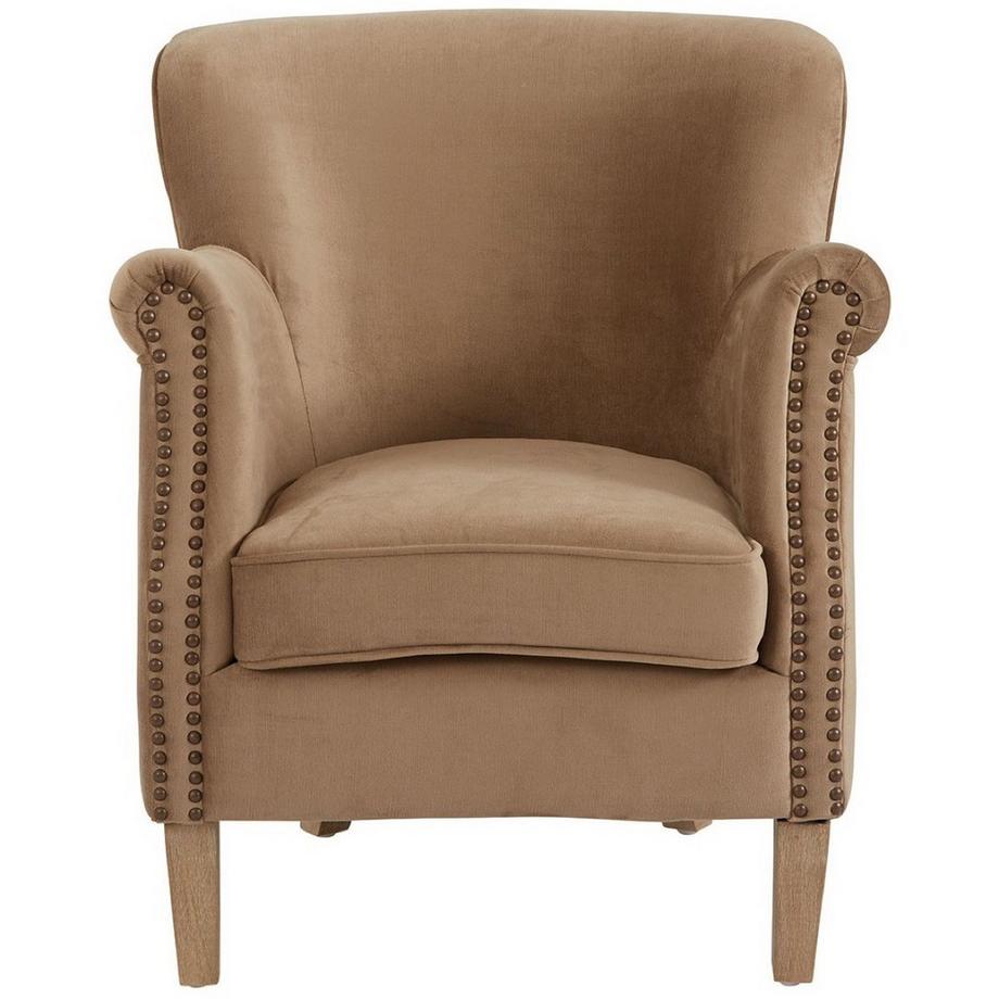 Poltrona Claude velluto cannella