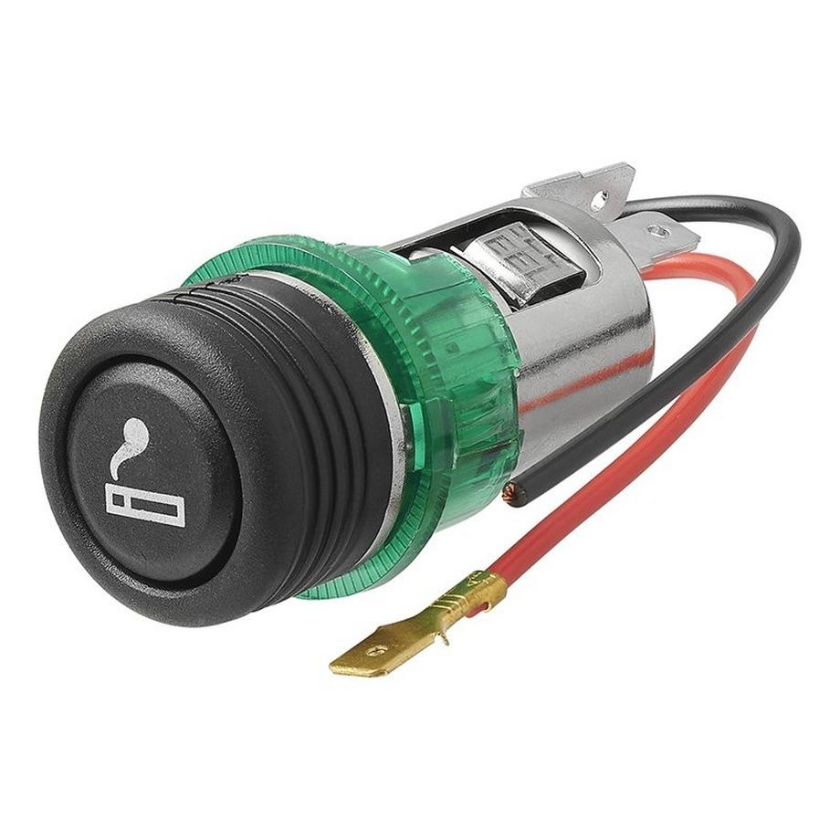 Pricenet  Zigarettenanzünder-Unterputzsteckdose mit Beleuchtung 12V/24V 