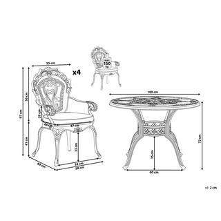 Beliani Ensemble de jardin en Aluminium Rétro SAPRI  