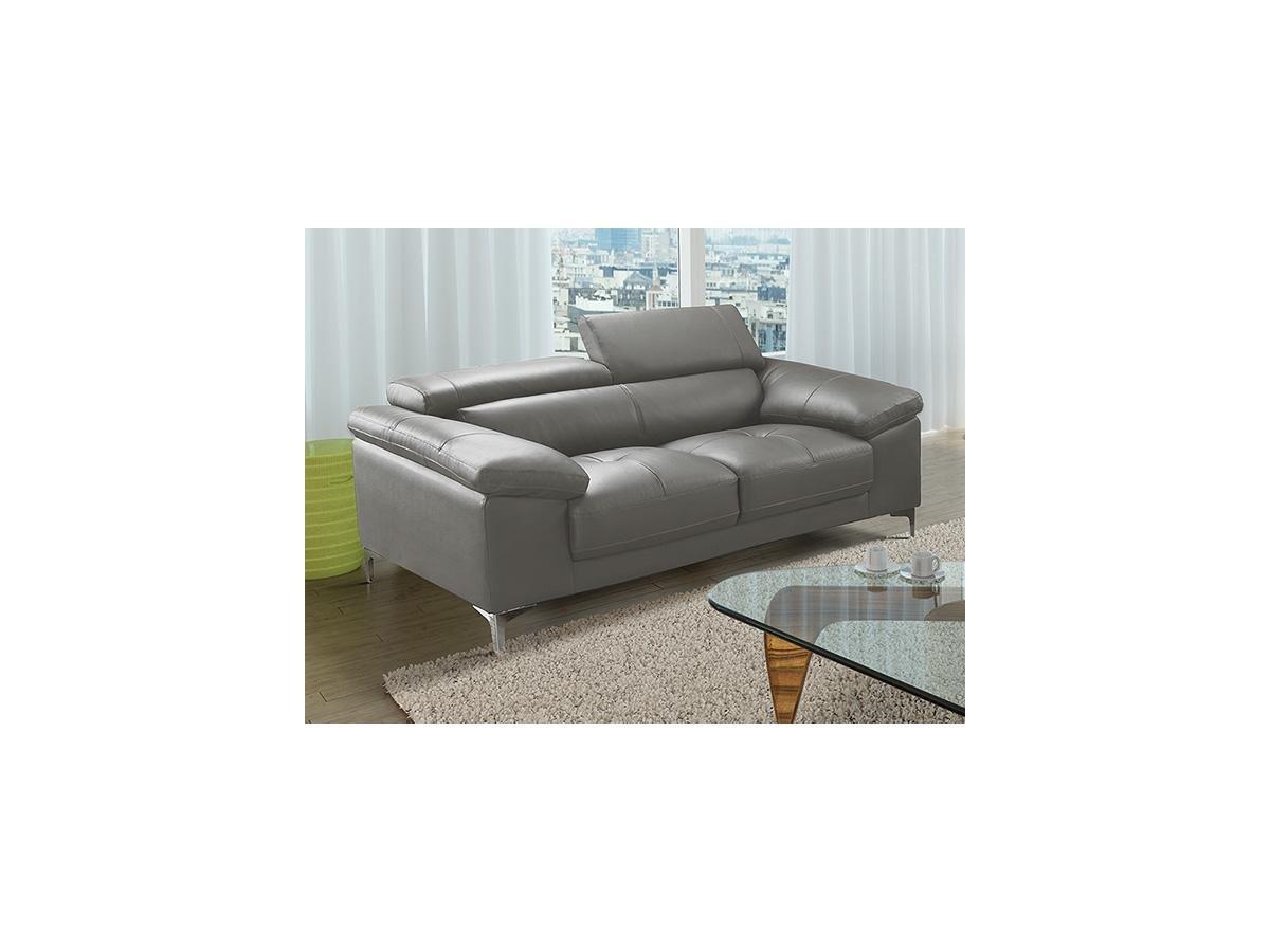 Vente-unique Couchgarnitur Leder 3+2 SOLANGE  