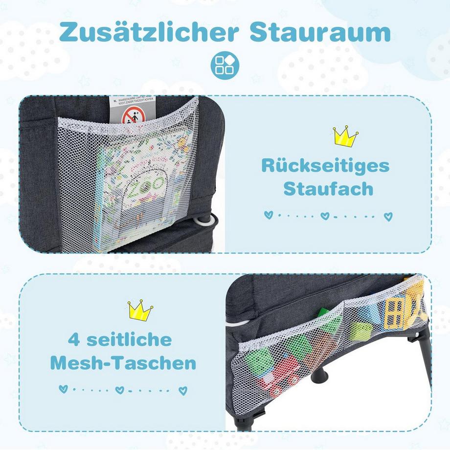 Northix  Klappbarer Babyhochstuhl, verstellbar 
