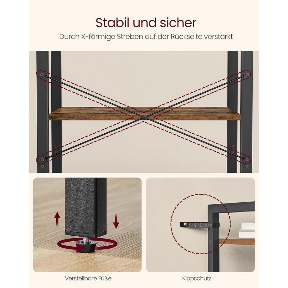 Songmics Bibliothèque style industriel  