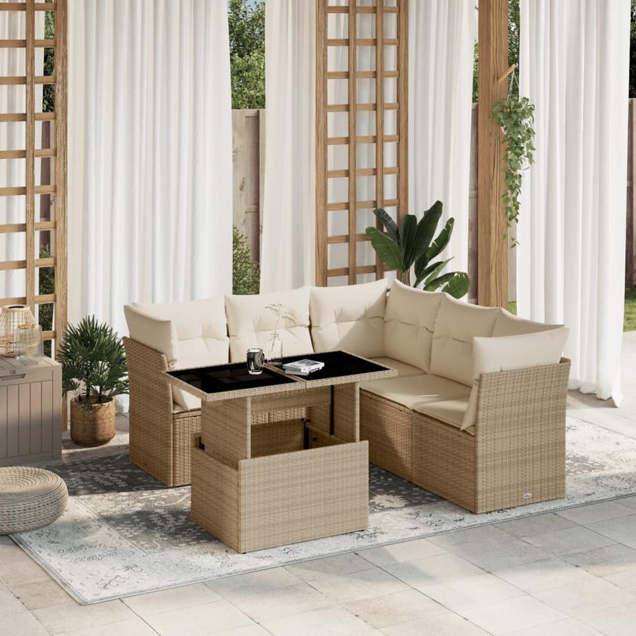 VidaXL Ensemble de canapés de jardin rotin synthétique  