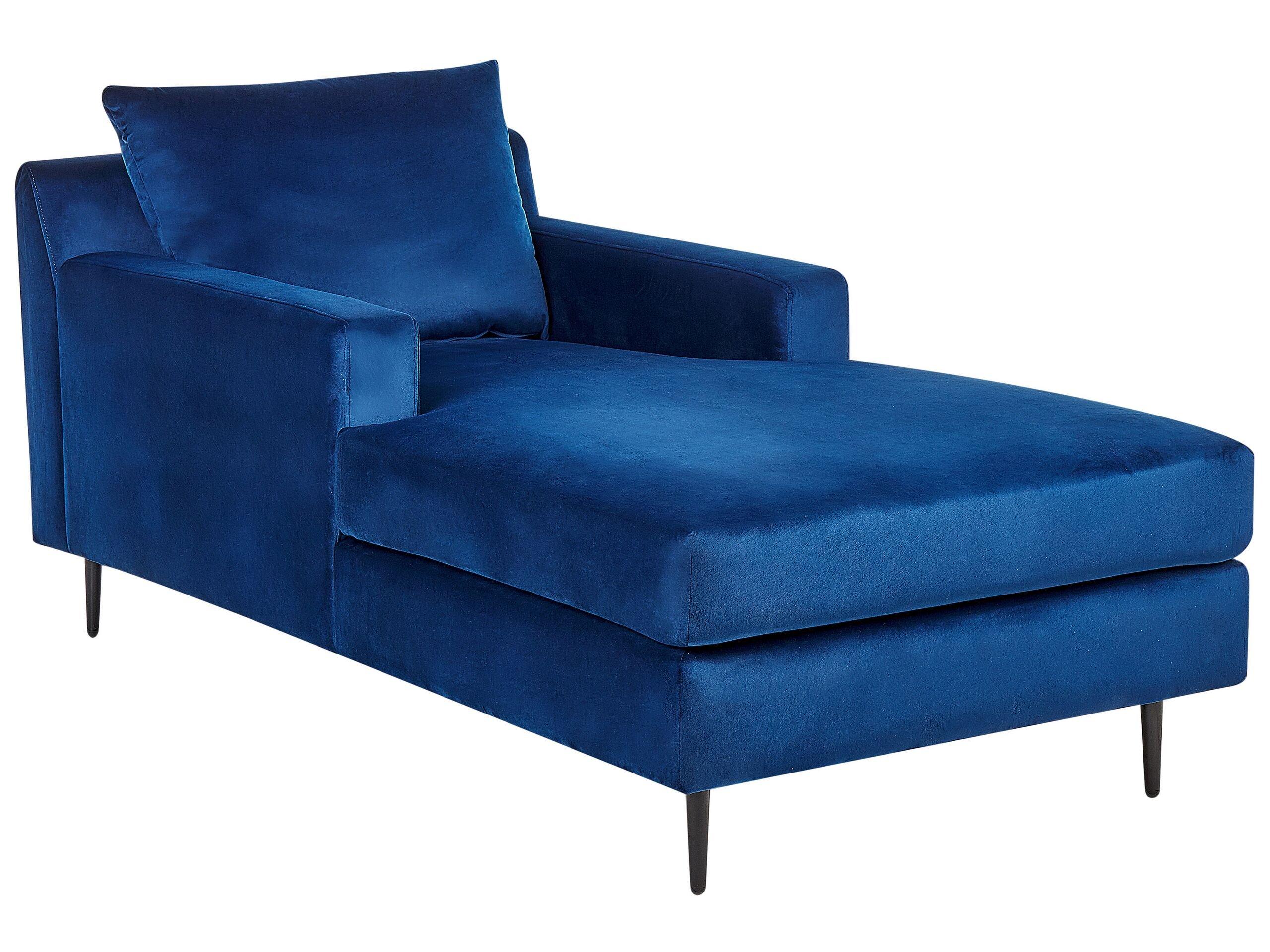 Beliani Chaiselongue aus Samtstoff Modern GUERET  