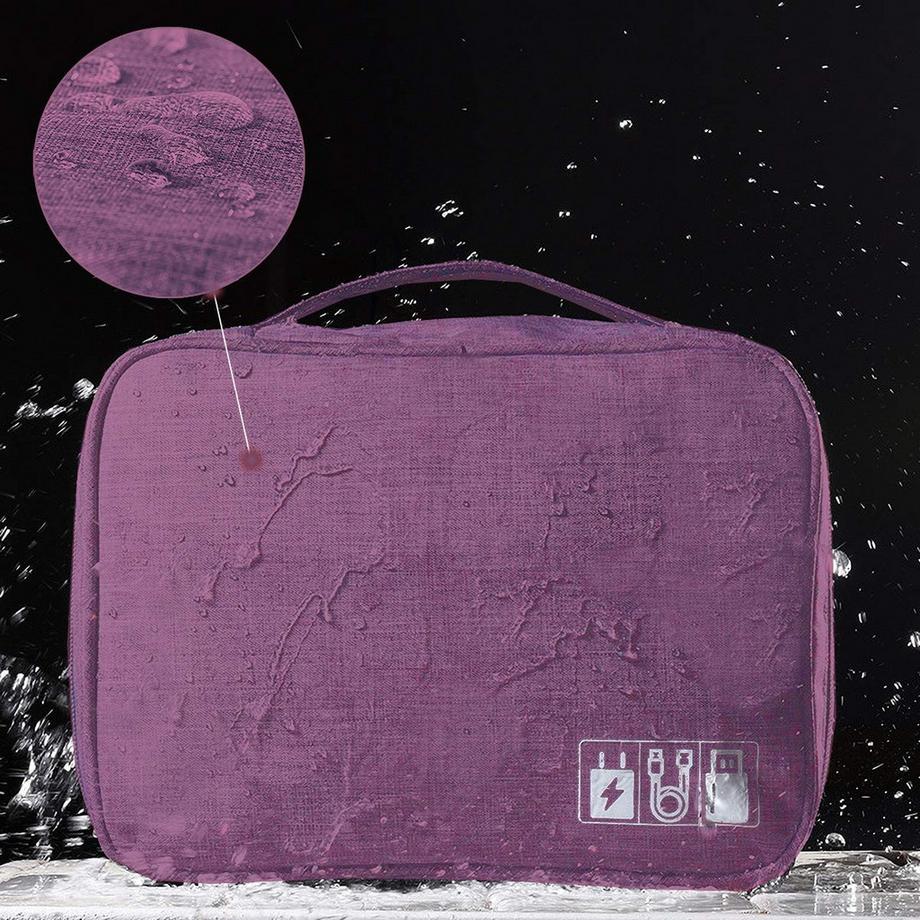 Only-bags.store  Kabelorganisationstasche Wasserdichte Kabeltasche Kleine Tasche mit fester Platte 