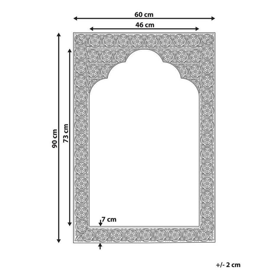 Beliani Wandspiegel aus Eisen Klassisch PALI  