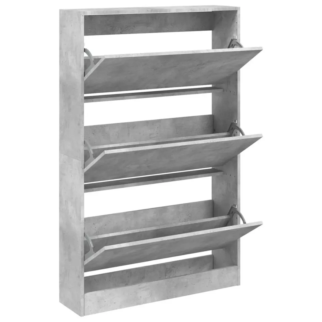 VidaXL - Armoire à chaussures bois d'ingénierie, One Size, Gris