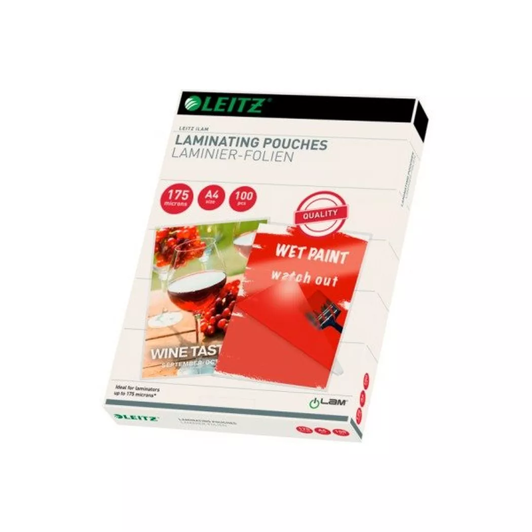 Leitz iLAM Premium Glossy A4 Laminating Pouches, 175 microns, Pack of 100