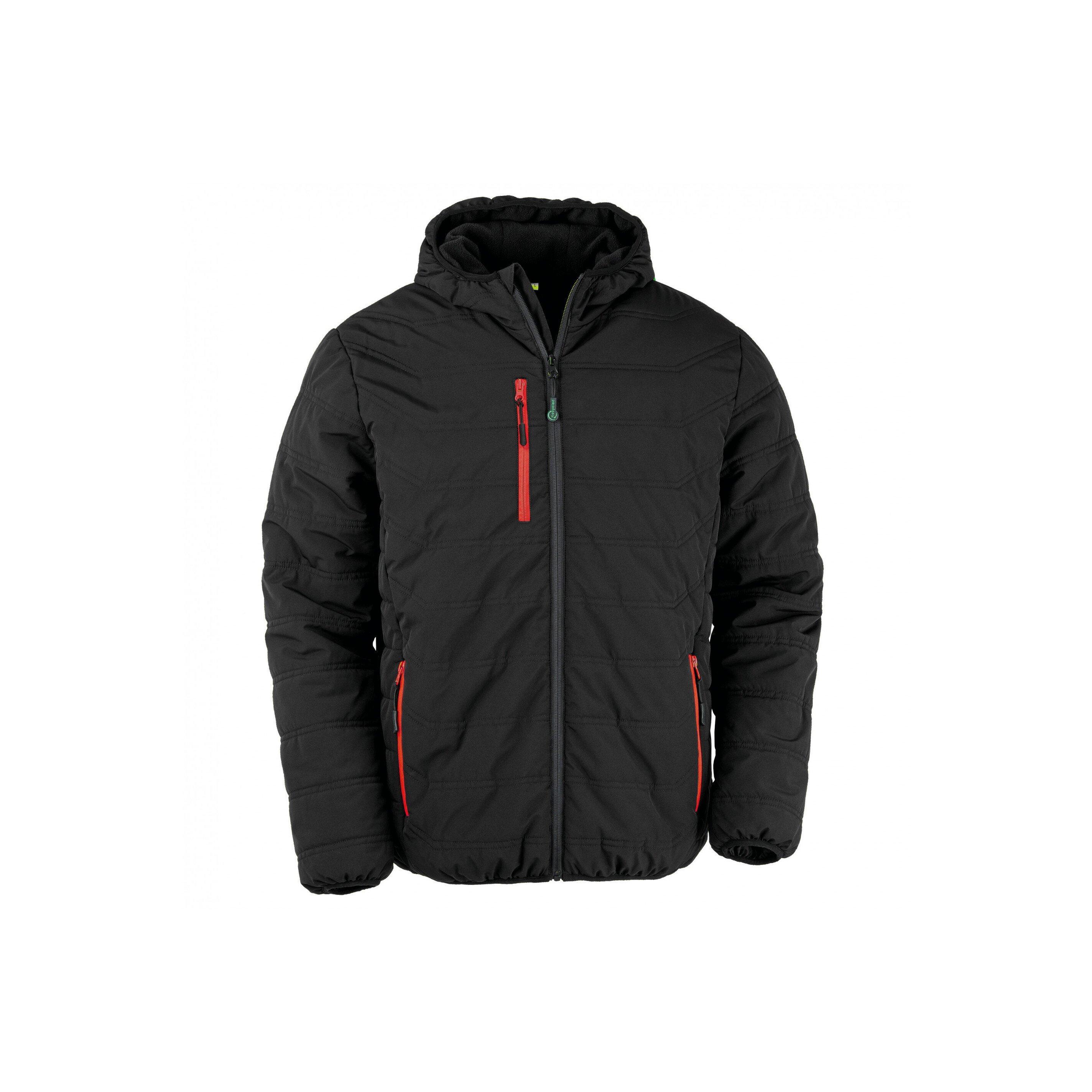 Image of Steppjacke, Recycelt Compass Unisex Schwarz / Rot L