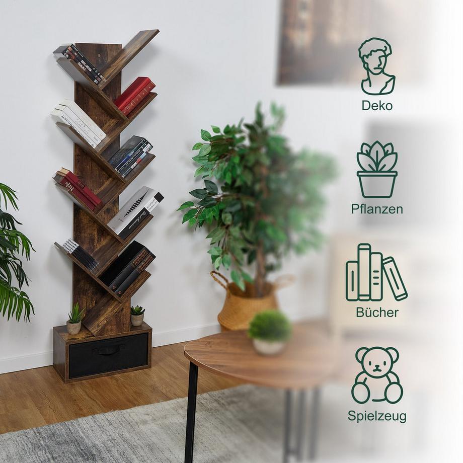 Northix Bibliothèque en forme d'arbre  