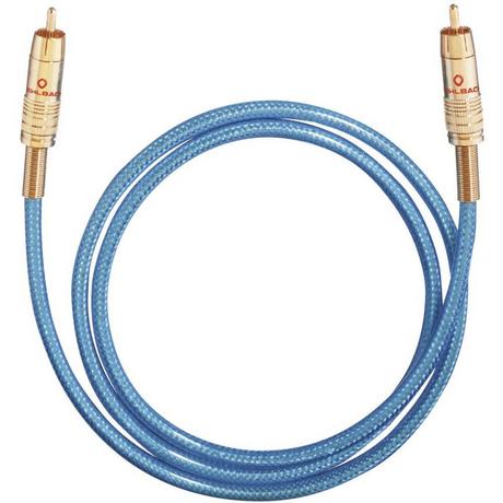 Oehlbach  Cinch-Digital Digital-Audio Anschlusskabel [1x Cinch-Stecker - 1x Cinch-Stecker] 0.50 m Blau  NF 113 DI 