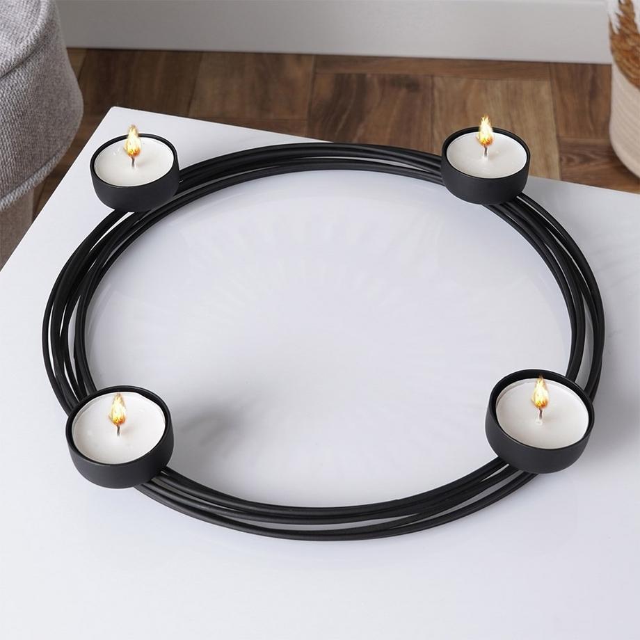 Northio  Kerzenständer aus Metall für vier Teelichter 