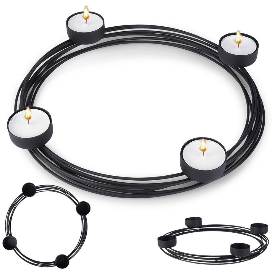 Northio  Kerzenständer aus Metall für vier Teelichter 