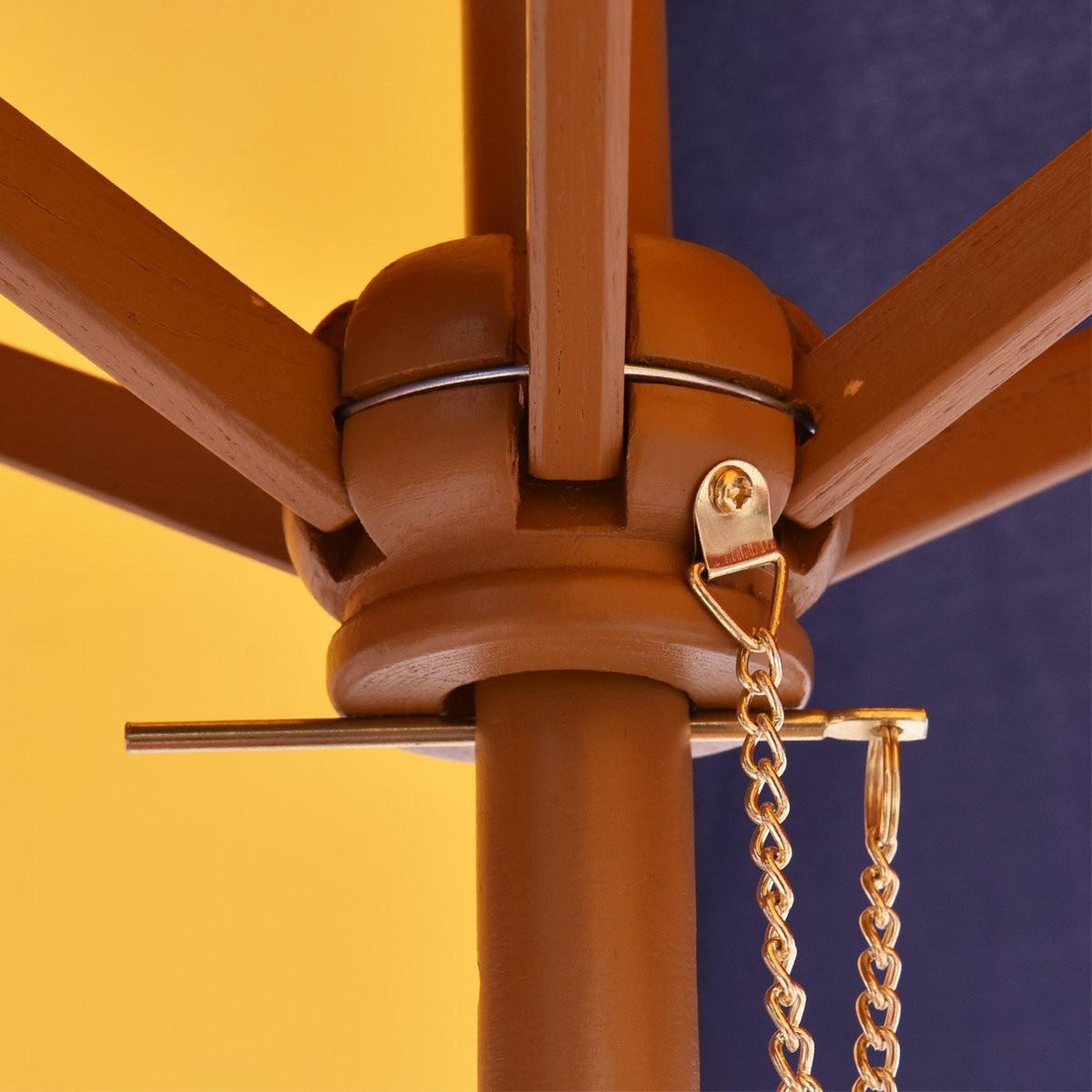 Northix Set di sedie in legno per bambini, set da giardino, mobili per bambini, tavolo per bambini con ombrellone e 2 panchine per esterni  