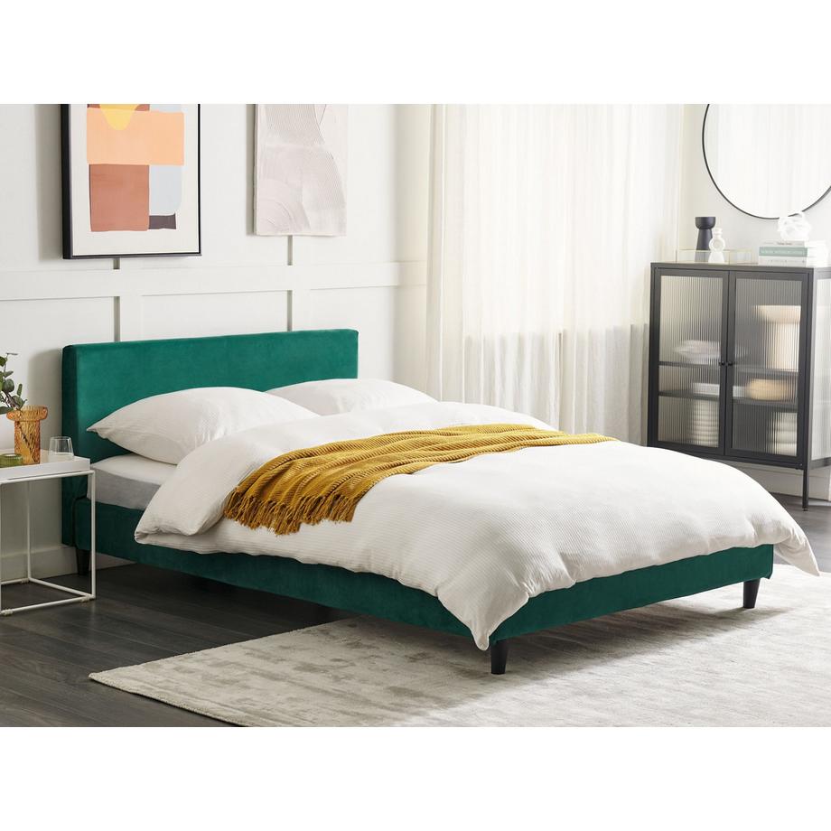 Beliani Bettrahmenbezug aus Samtstoff  FITOU  