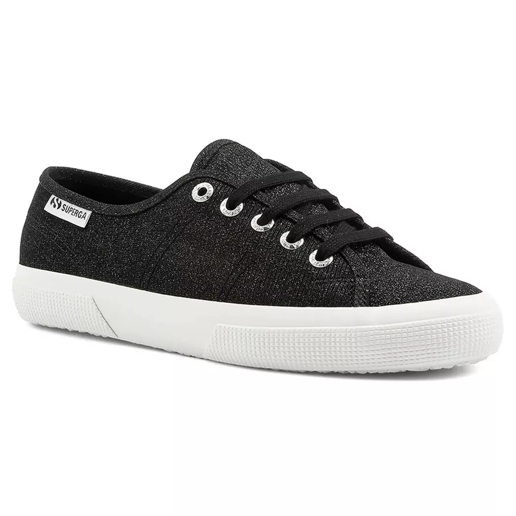 Superga - 3750 Jersey Lame Leggera, für Damen, Schwarz, Größe 39