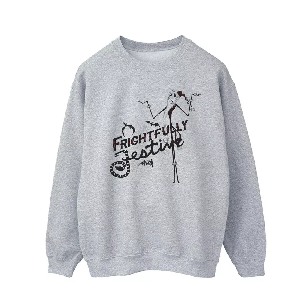 Disney - The Nightmare Before Christmas Frightfully Sweatshirt, für Herren, Grau, Größe 3XL