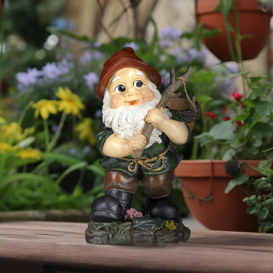 B2X  Gartenzwerg mit Eichelkorb 