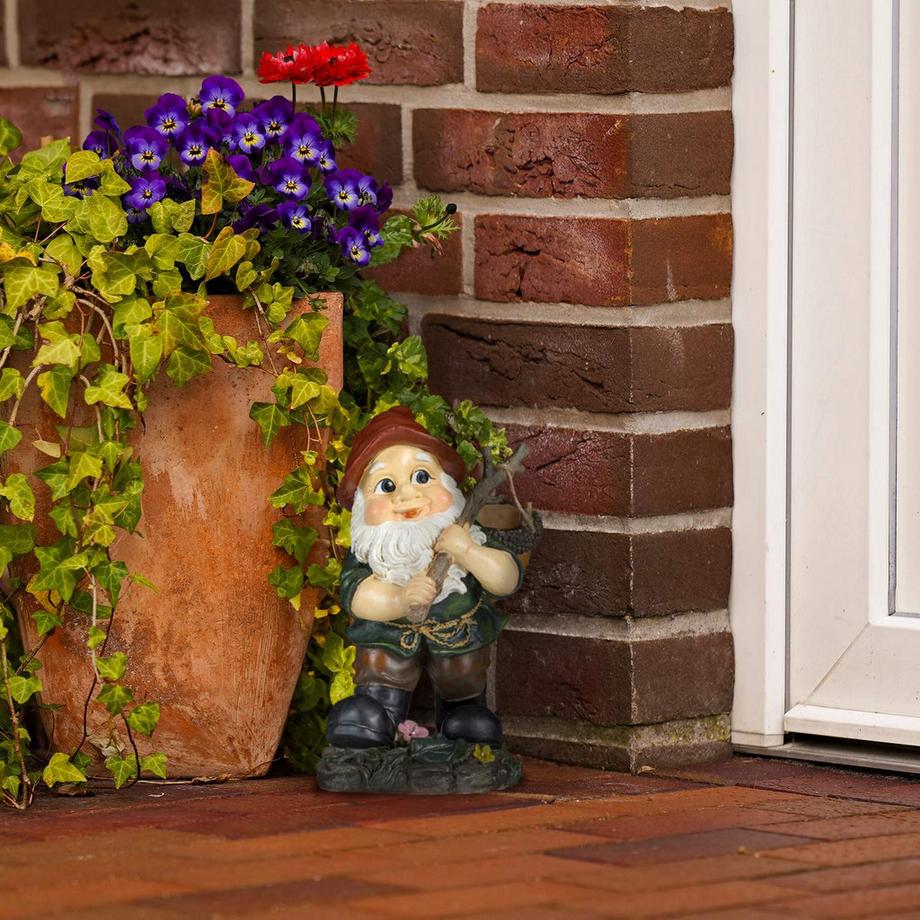 B2X  Gartenzwerg mit Eichelkorb 