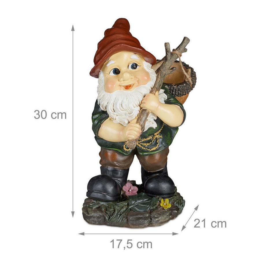 B2X  Gartenzwerg mit Eichelkorb 