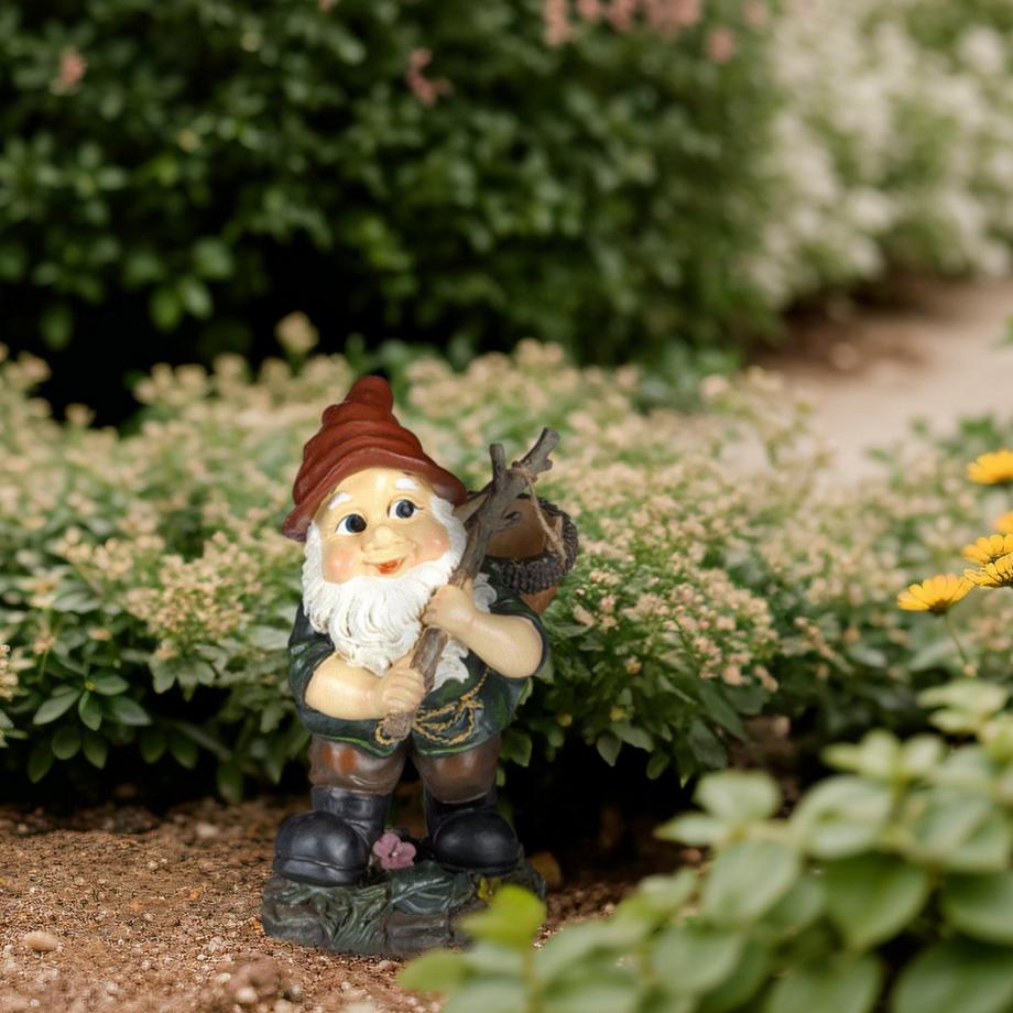 B2X  Gartenzwerg mit Eichelkorb 