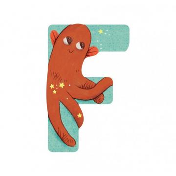 Holzbuchstabe F blau L'alphabet, Moulin Roty