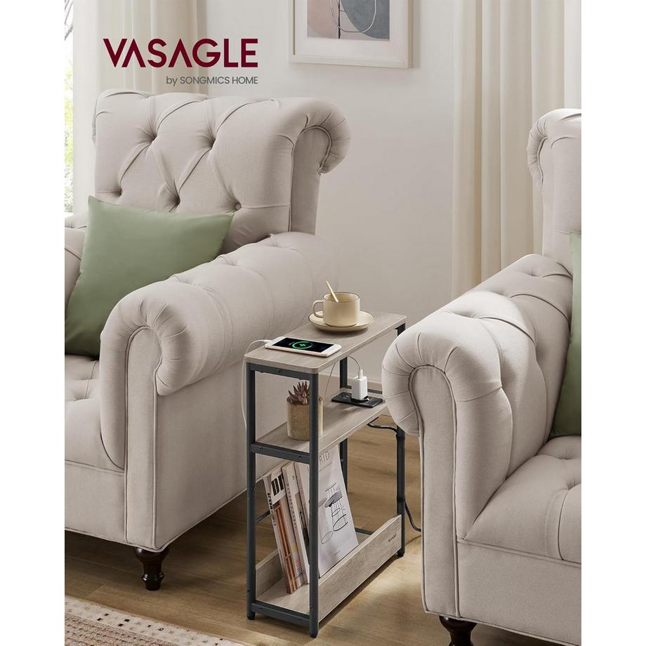 Songmics Beistelltisch mit Ladefunktion  