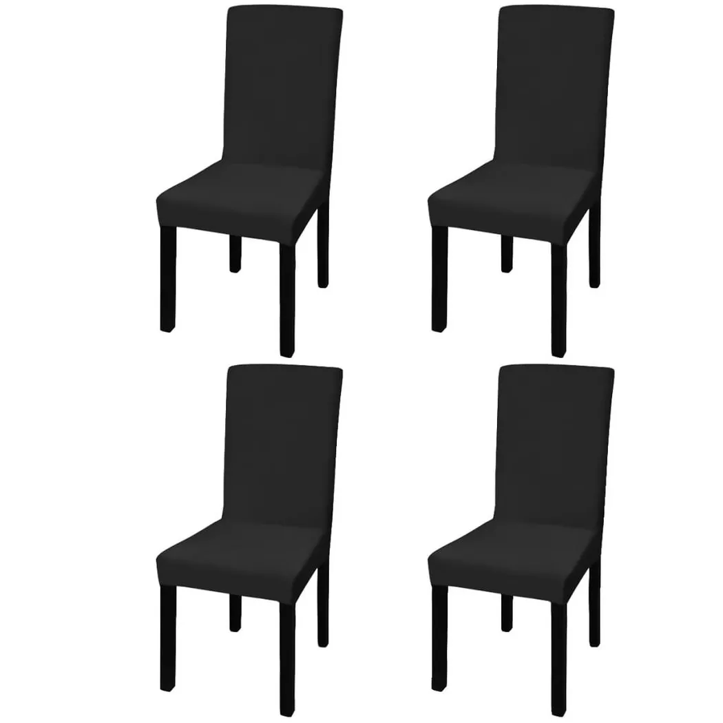 VidaXL - Stuhlhusse gewebe, One Size, Schwarz
